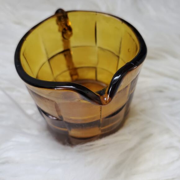 Vintage Amber Glass Creamer and Sugar Bowl Set - Picture 10 of 11